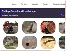 Tablet Screenshot of flattopgravelandlandscape.com